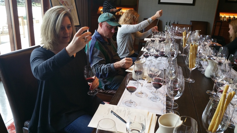 Blending the wines