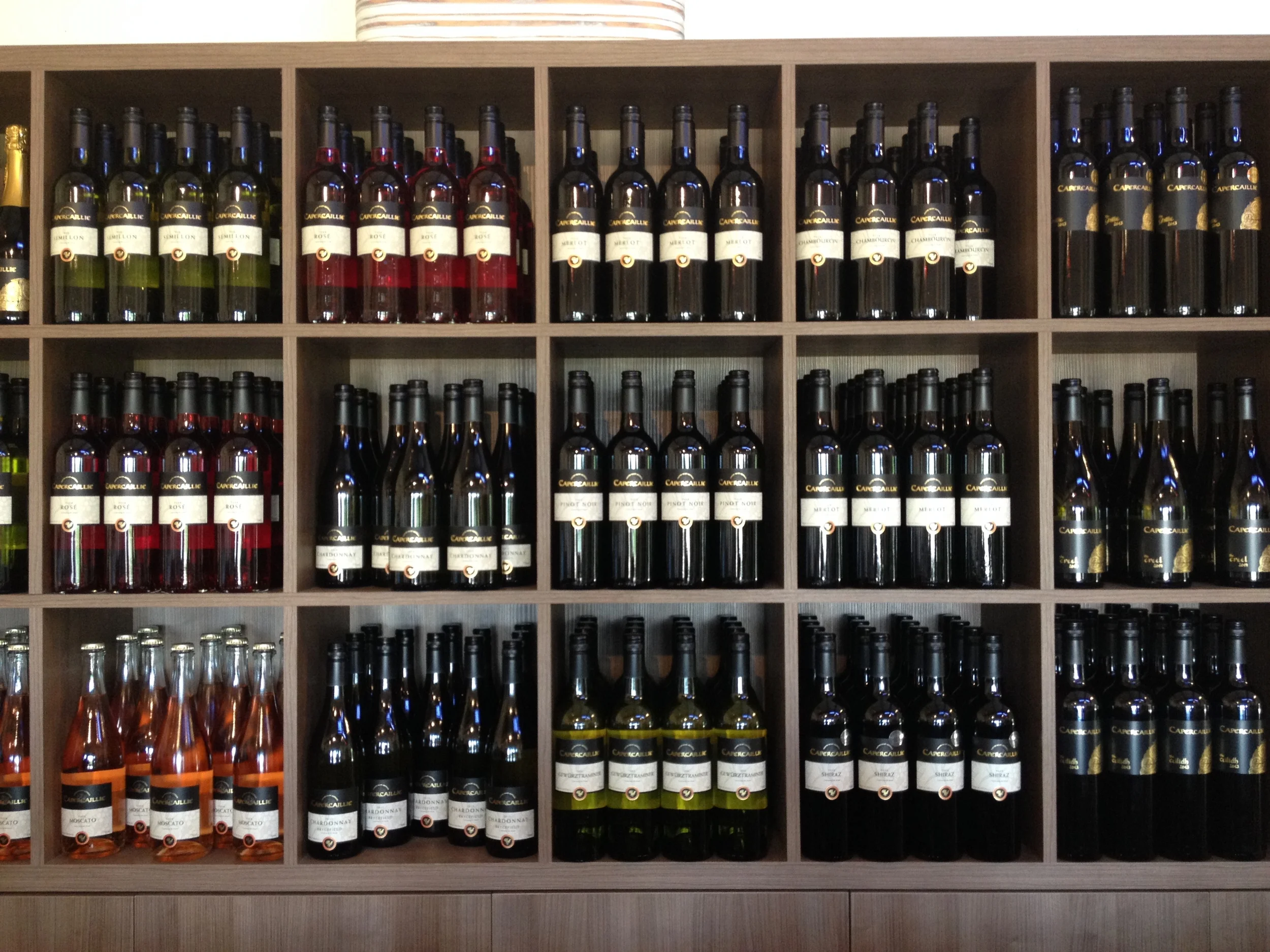 Wines at Capercaillie Wines