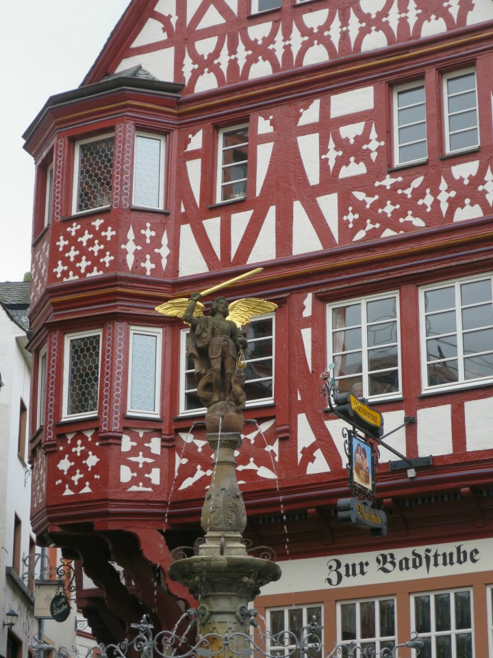 Vine motifs in the half timbered design