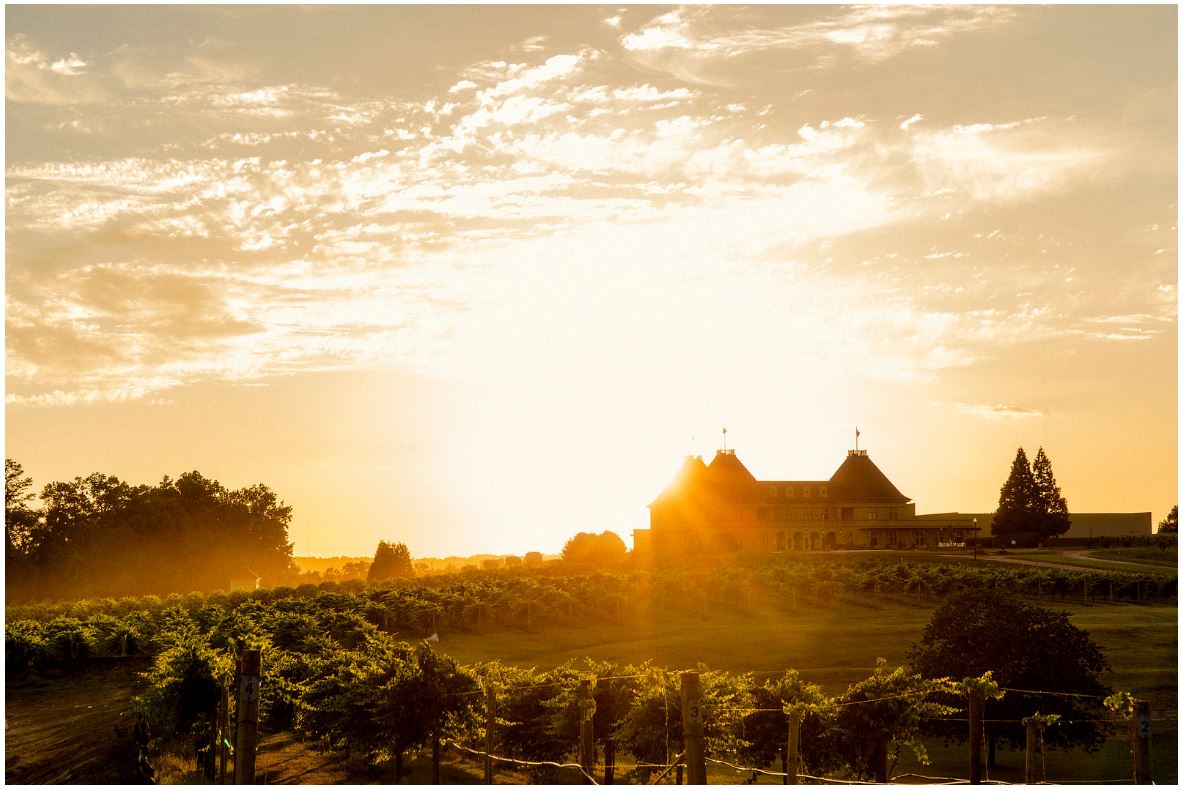 Château Élan's sunset (photo courtesy of Château Élan)