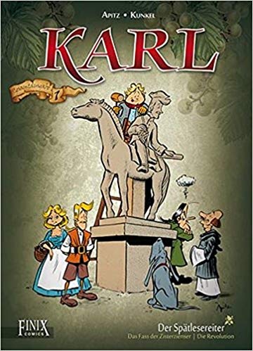 A "Karl, der Spätlesereiter" cover illustration