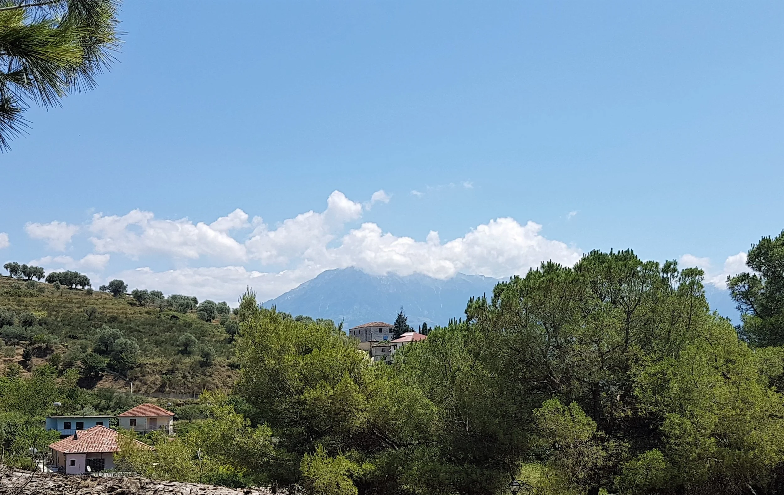 Mount Tomor looms over the town of Berat.
