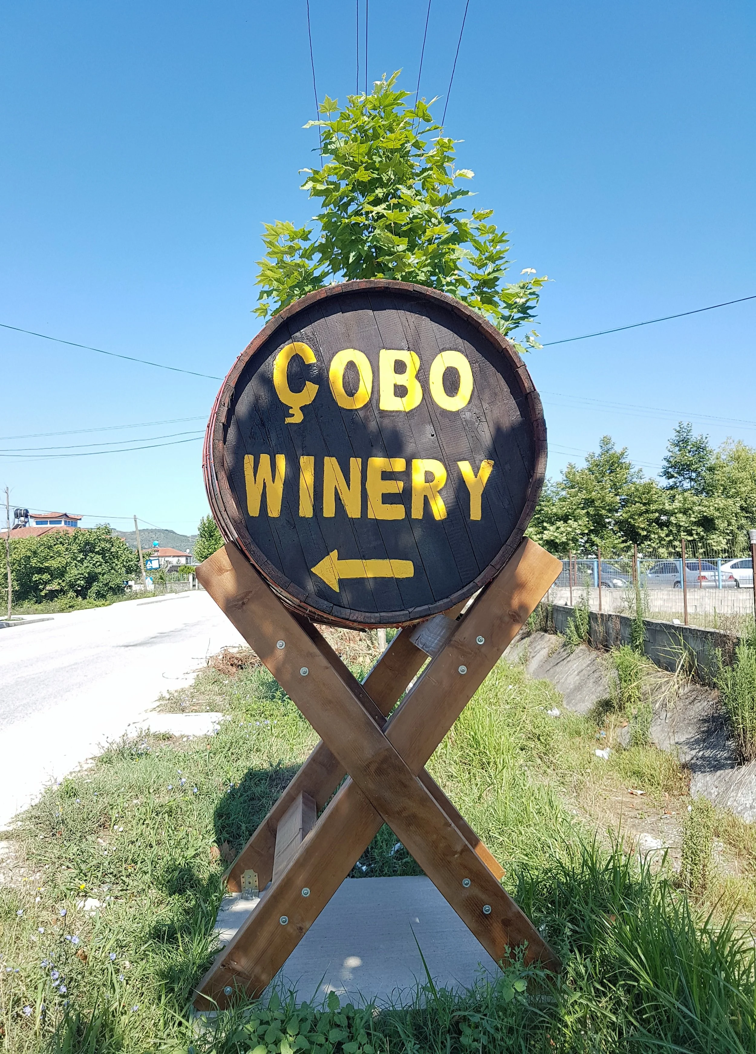 Signage for Cobo Winery.