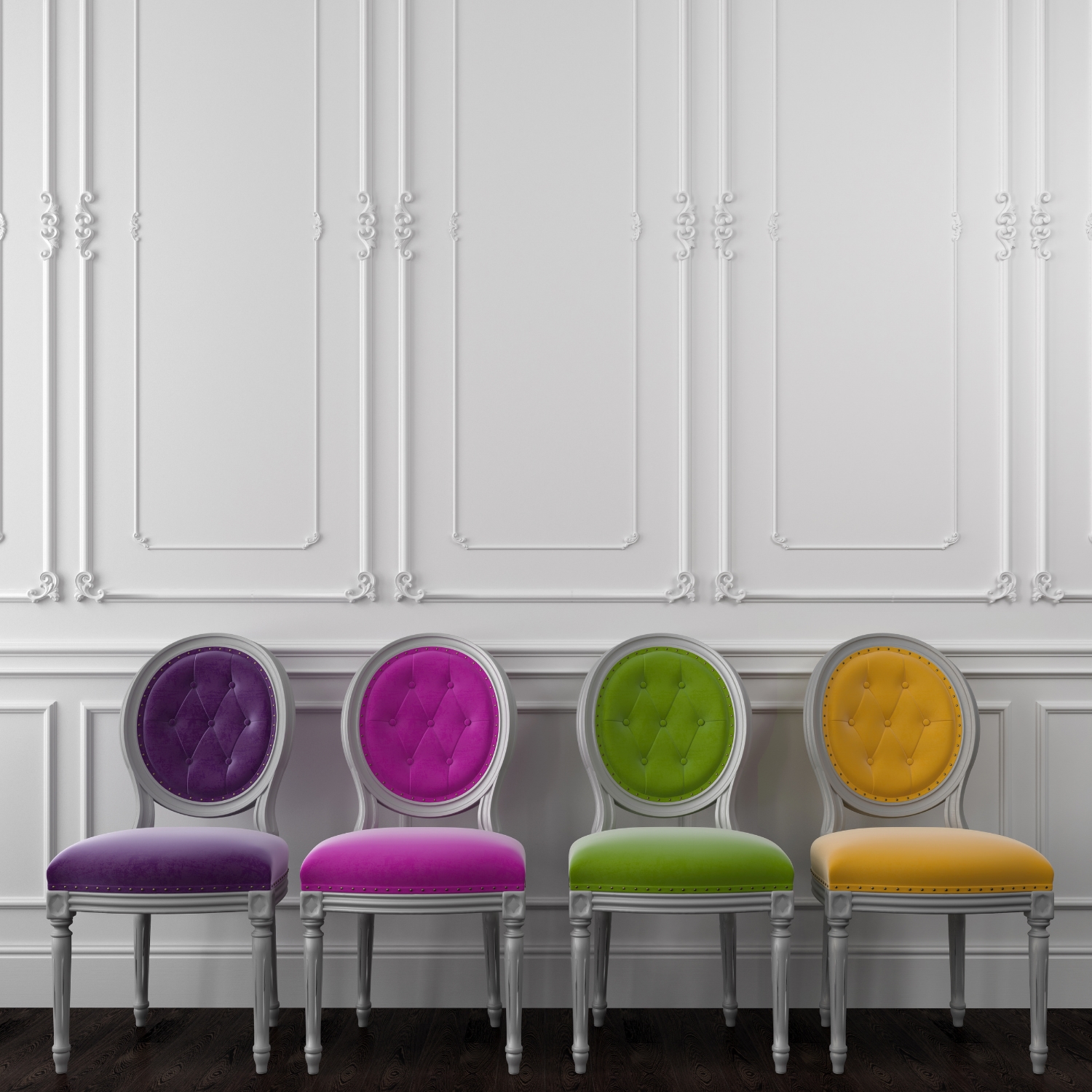 Color Steals the Show with These Formal Side Chairs