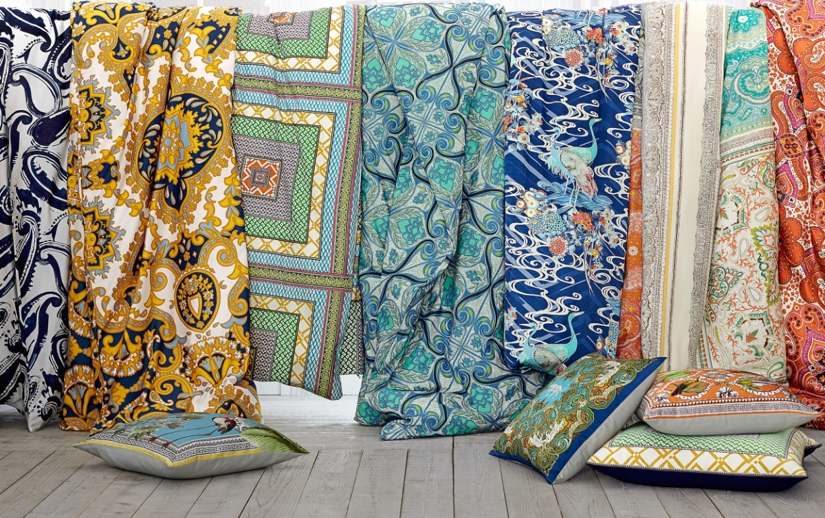 Pick a new color palette! Bold and beautiful patterns have been used to create bedding, pillows and more from Pottery Barn for this first collection of it's kind. Photo: Pottery Barn.