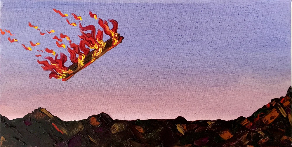 No Miracle is Coming | oil on canvas 10" x 20"