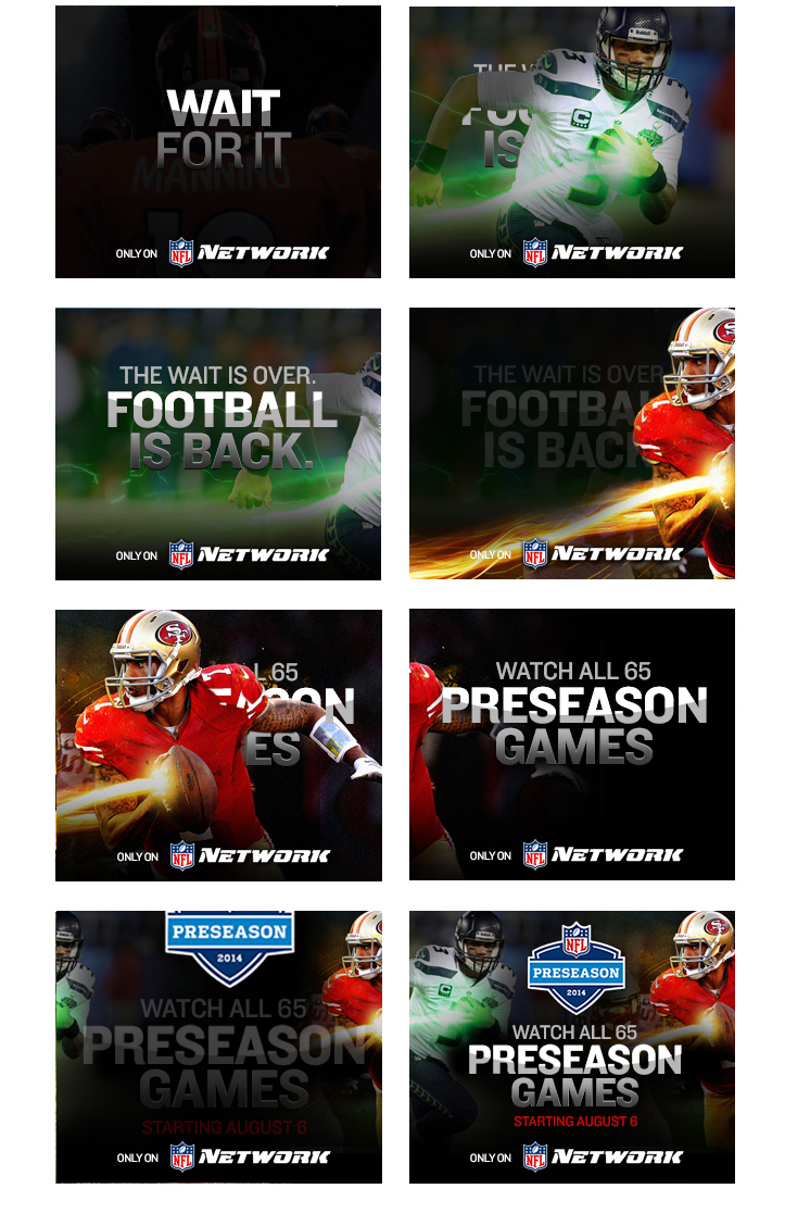 NFL - Preseason 2014 - Banner Concepts