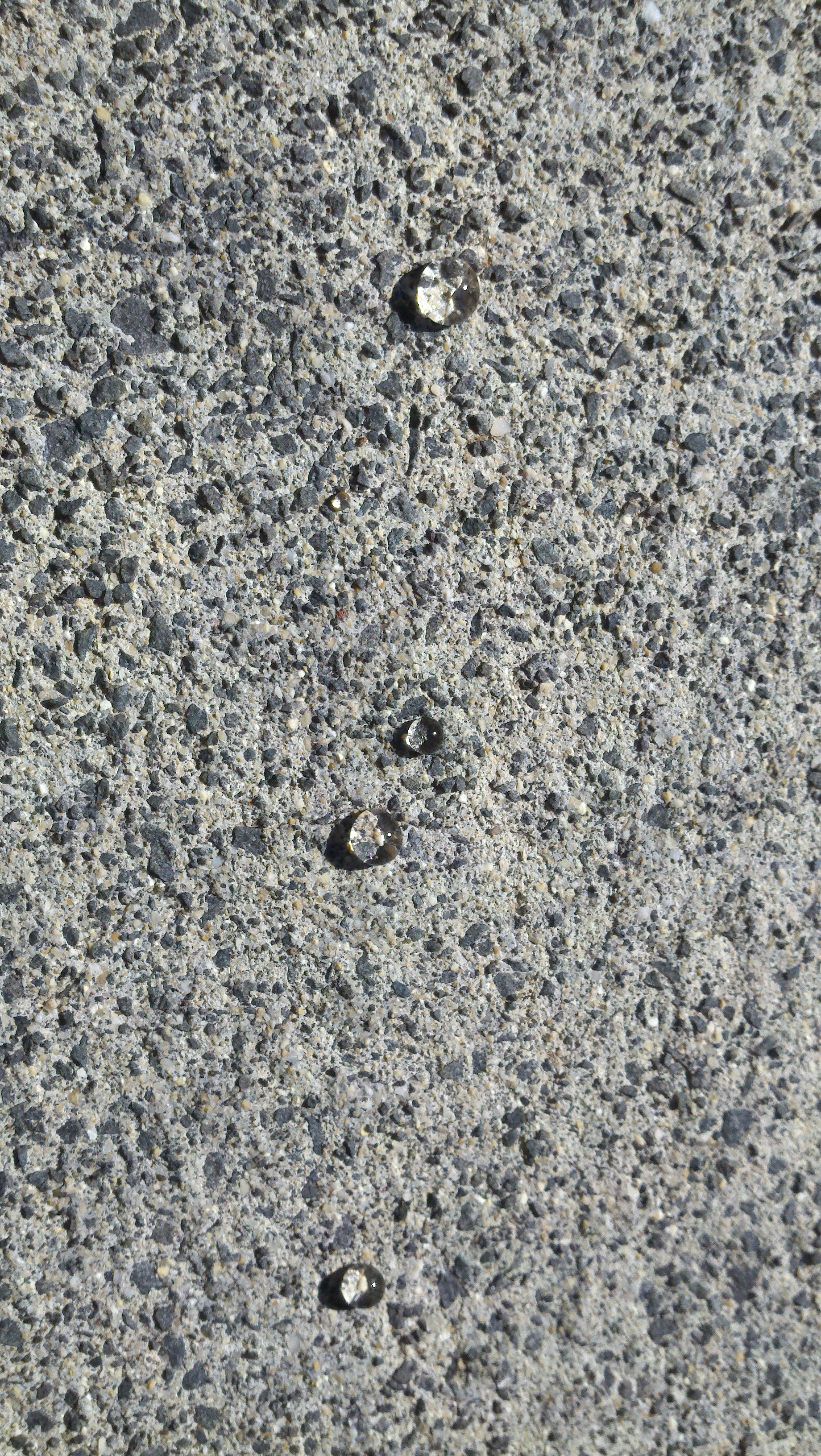 Water Beads on Sealed Concrete