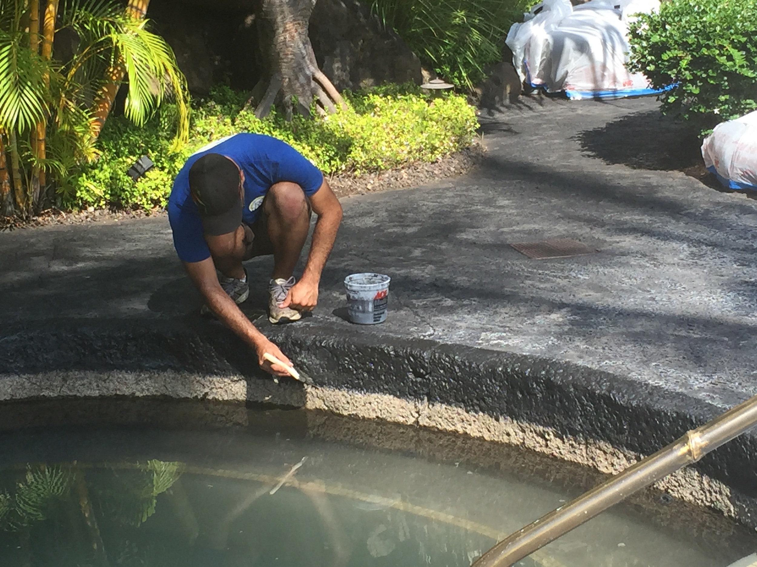decorative concrete staining - hoolei at wailea