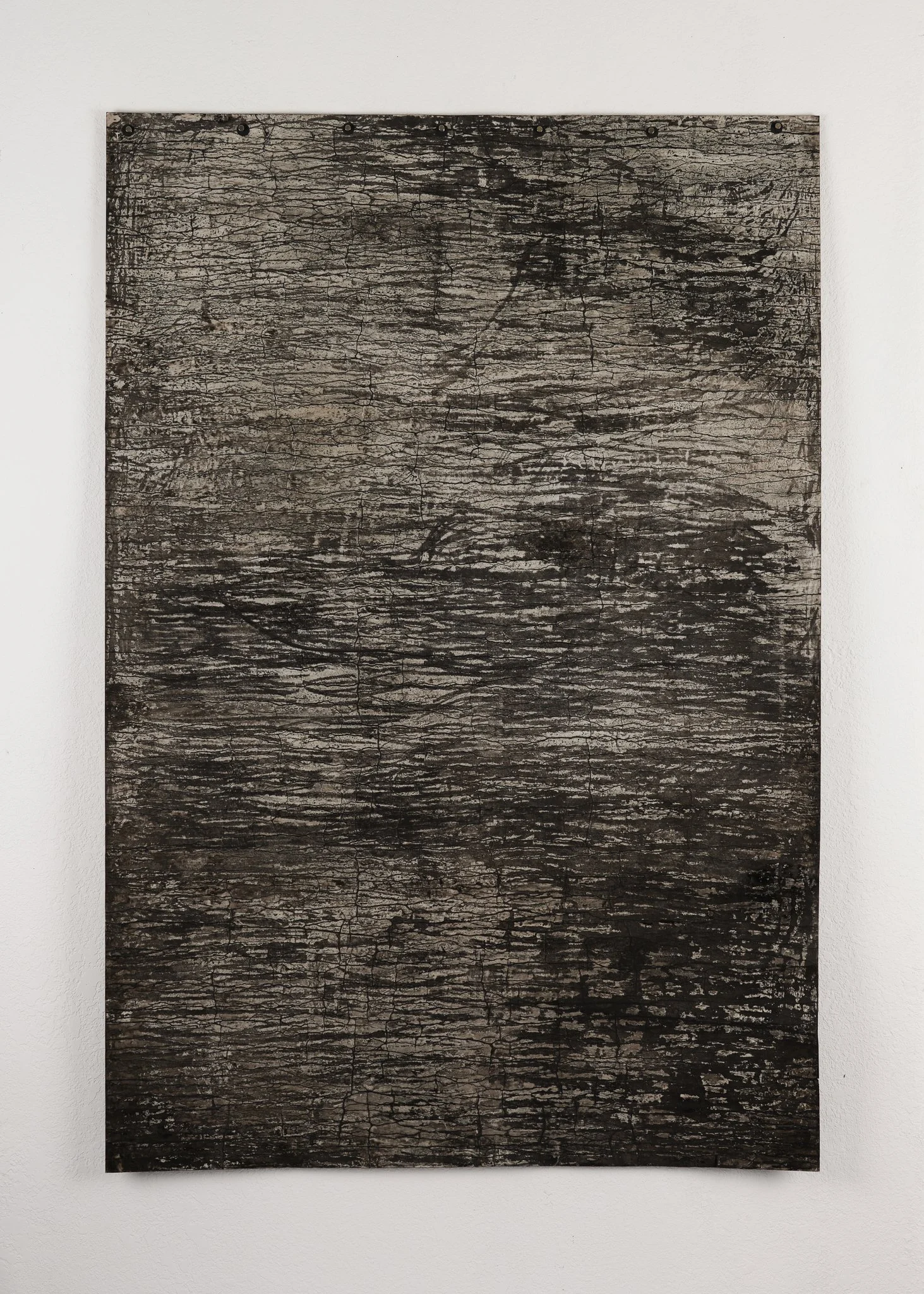  Fractured 2, 2025 paper, India ink, wax 60” x 40” 