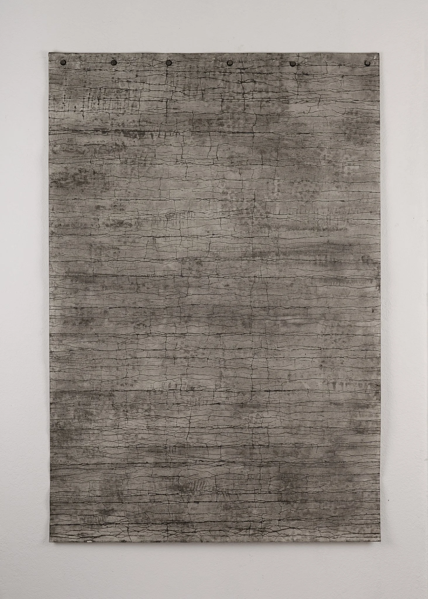  Fractured 3, 2025 paper, India ink, wax 60” x 40” 