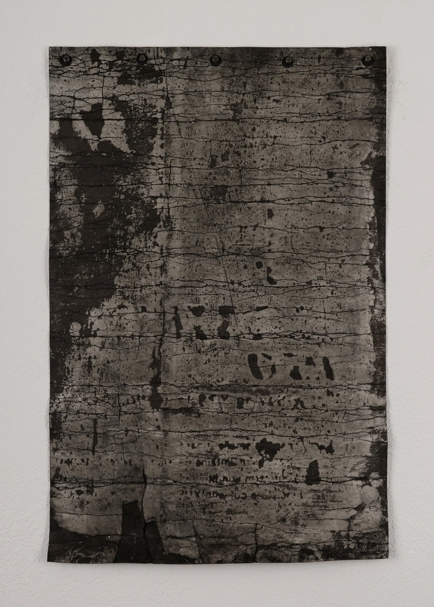  Fractured 7, 2025 paper, India ink, wax 30” x 20” 