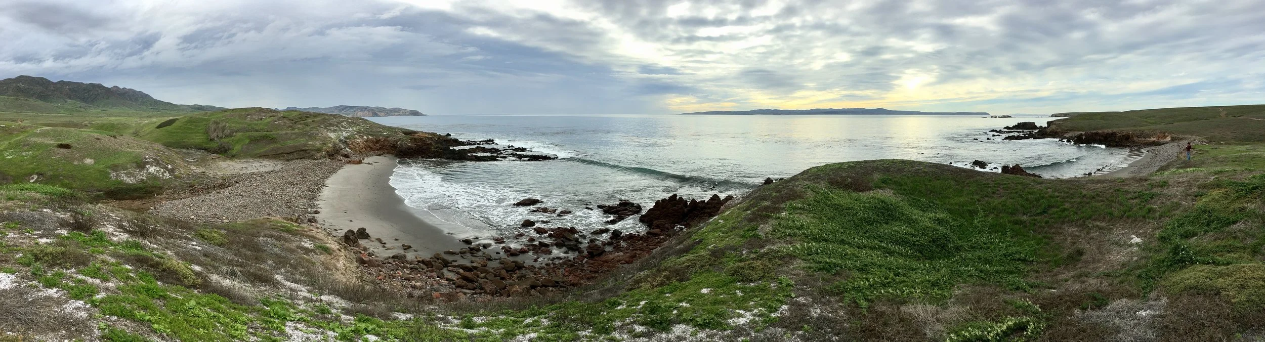 Santa Cruz Island is large and diverse. The full chamber orchestra with brass was incorporated, creating a loud, powerful piece with themes inspired by Chumash ceremony.