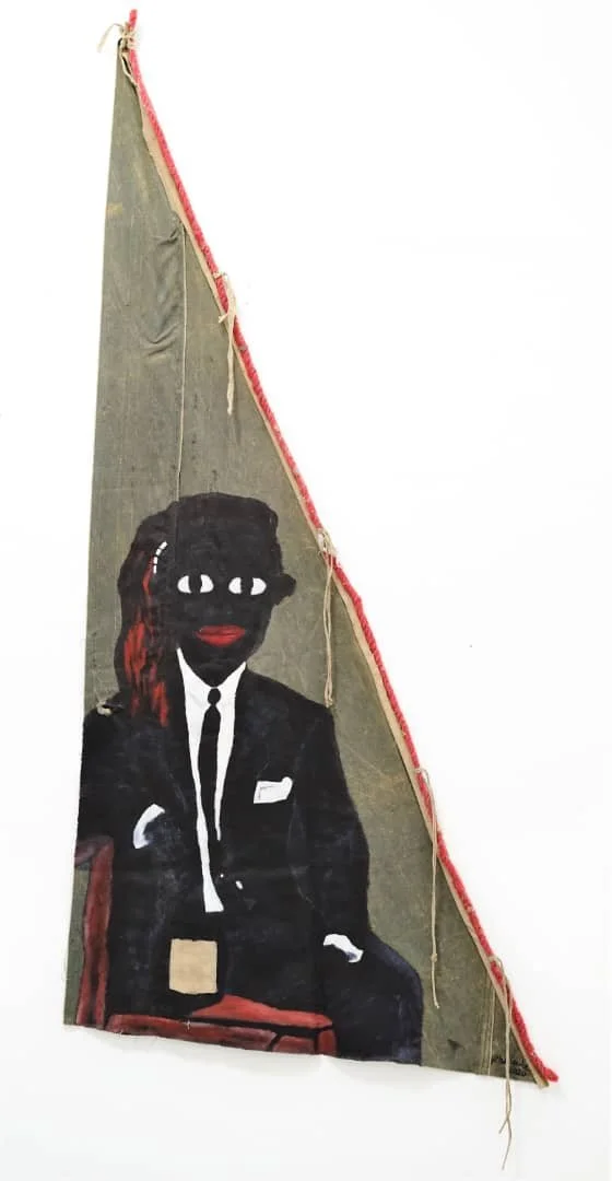 Homage to the sailor | Acrylic on repurposed sail | 236x124cmm | 2020 #sold