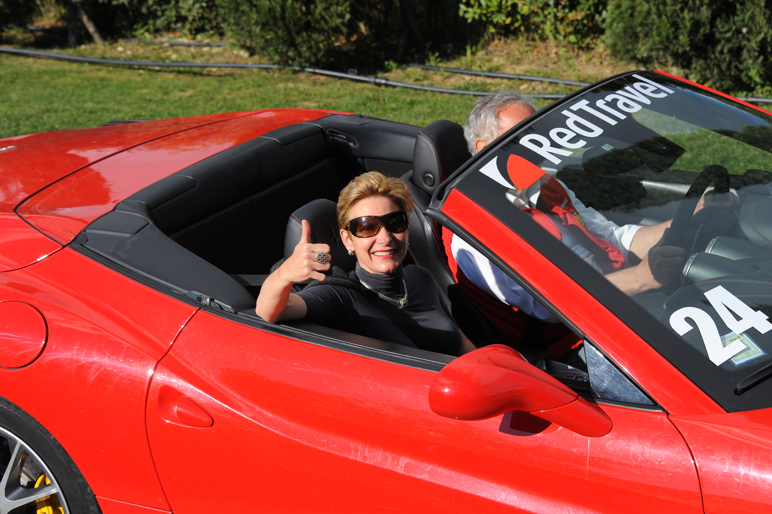 Laura on last year's Tuscany by Ferrari corporate trip 