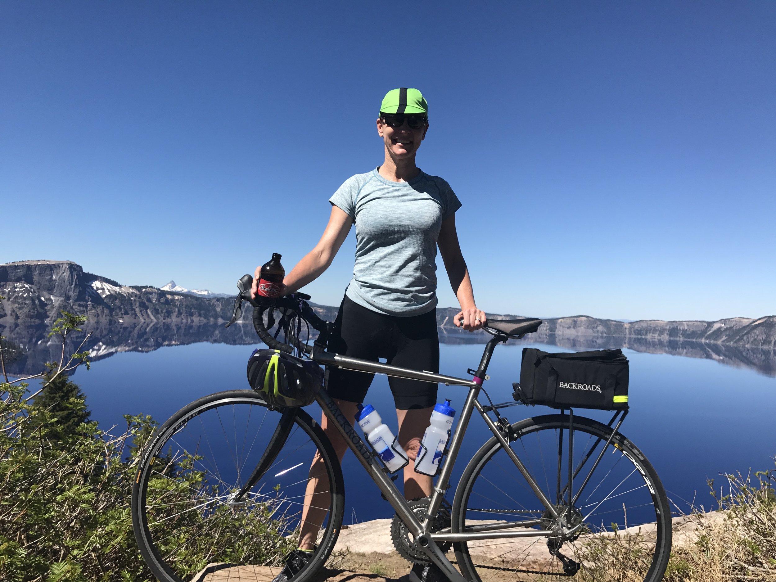 Cycling at Crater Lake, Oregon