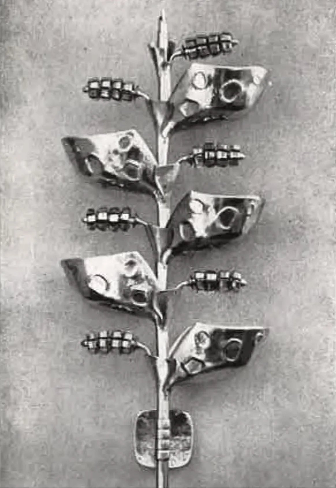 Custom-made sconce from the Wivex Restaurant, Tivoli Gardens, Copenhagen, 1946. Architect Ernst Kühn.