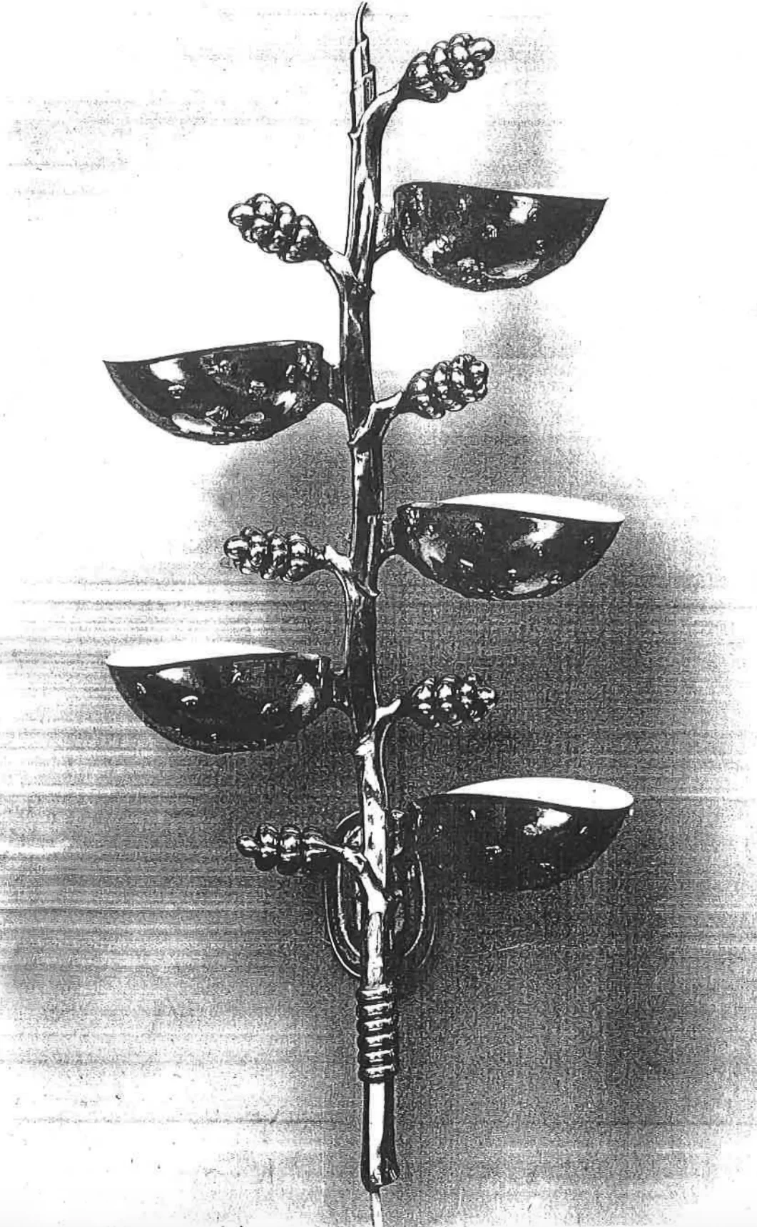 Custom-made sconce from the Wivex Restaurant, Tivoli Gardens, Copenhagen, 1946. Architect Ernst Kühn.