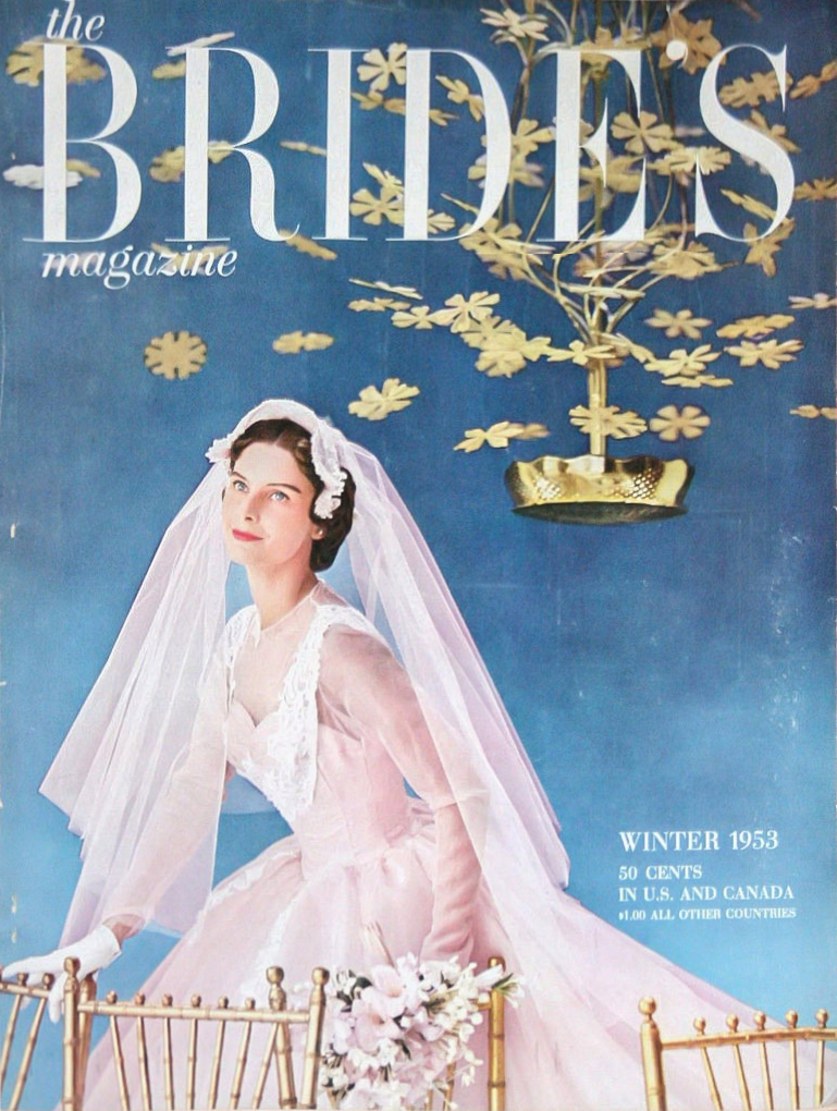 The Bride´s Magazine-cover, USA, 1953 with a large Snowflake-chandelier, Taito Oy.