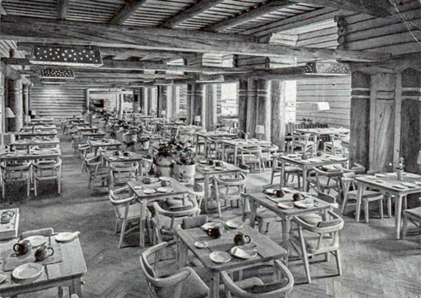 Pohjan Sali, the main dining room, c.1948. Photographer unknown, Private collection.