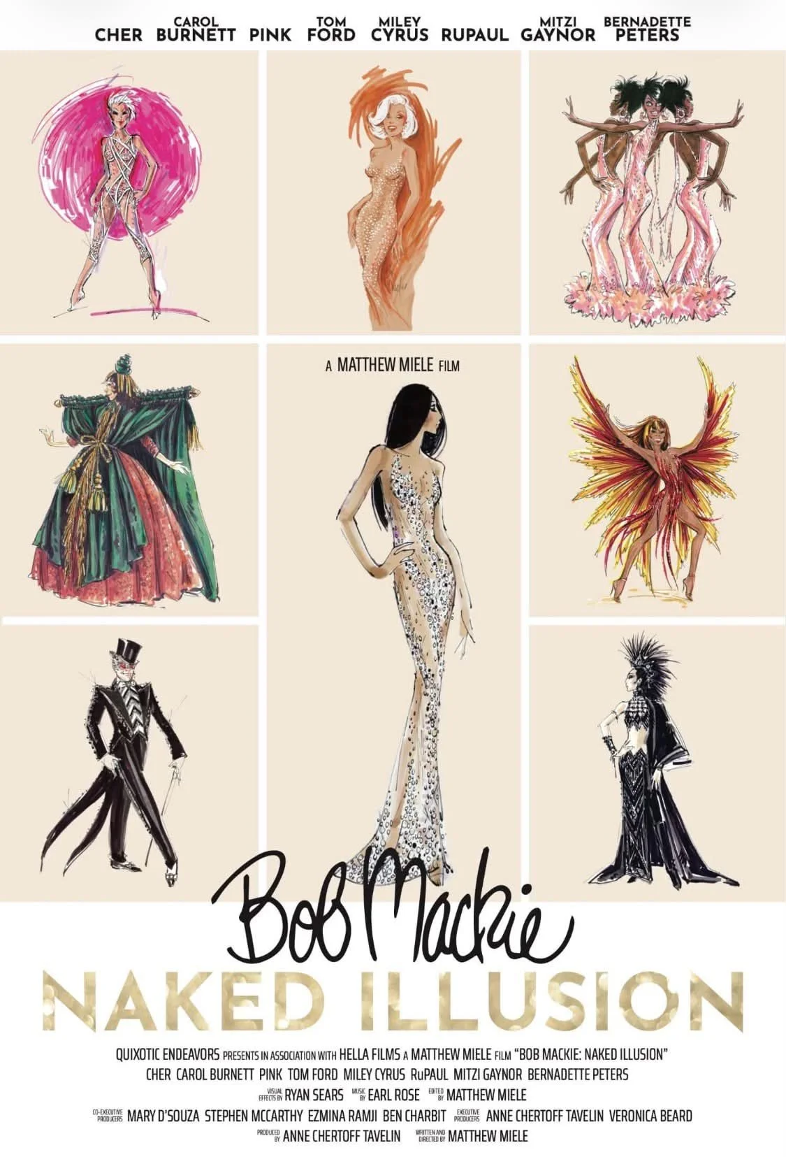 Bob Mackie: Naked Illusion streaming on HBO and Amazon prime. A must see documentary. 

RIP to the most iconic costume and fashion designer of our generation.