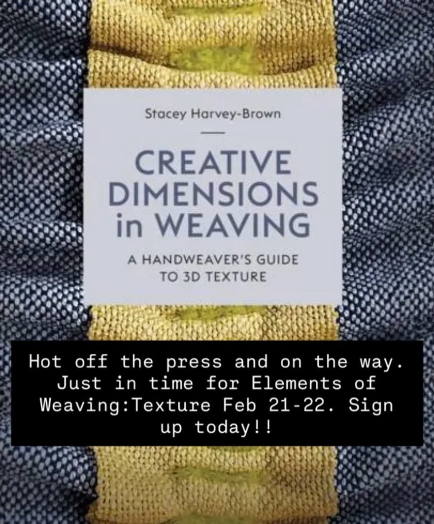 So excited to explore ideas in this book. Great timing! Investigate texture in weaving at ARTSgarage in Los Angeles. Offered only once a year/ don&rsquo;t miss it. Link in bio to register.