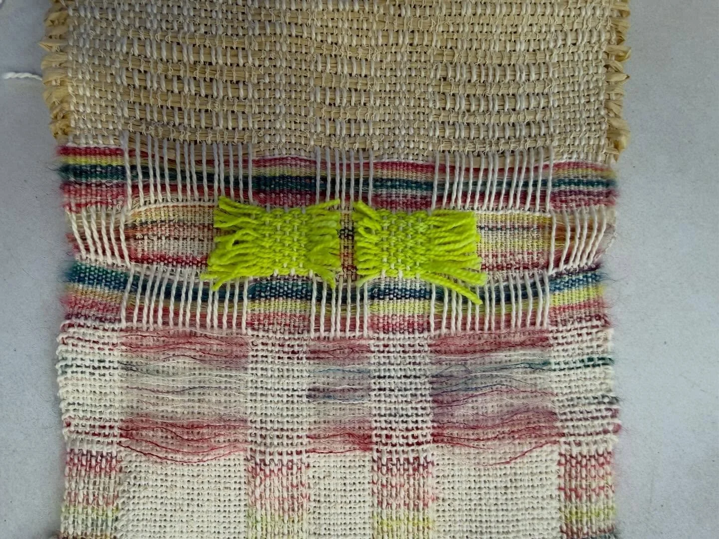 Some details from the exceptional experiments in woven texture created by students at last weekend&rsquo;s Elements of Weaving: Texture workshop at #artsgaragela What a fun weekend, thanks to all who participated.  #woventexture #tactilesensibility #