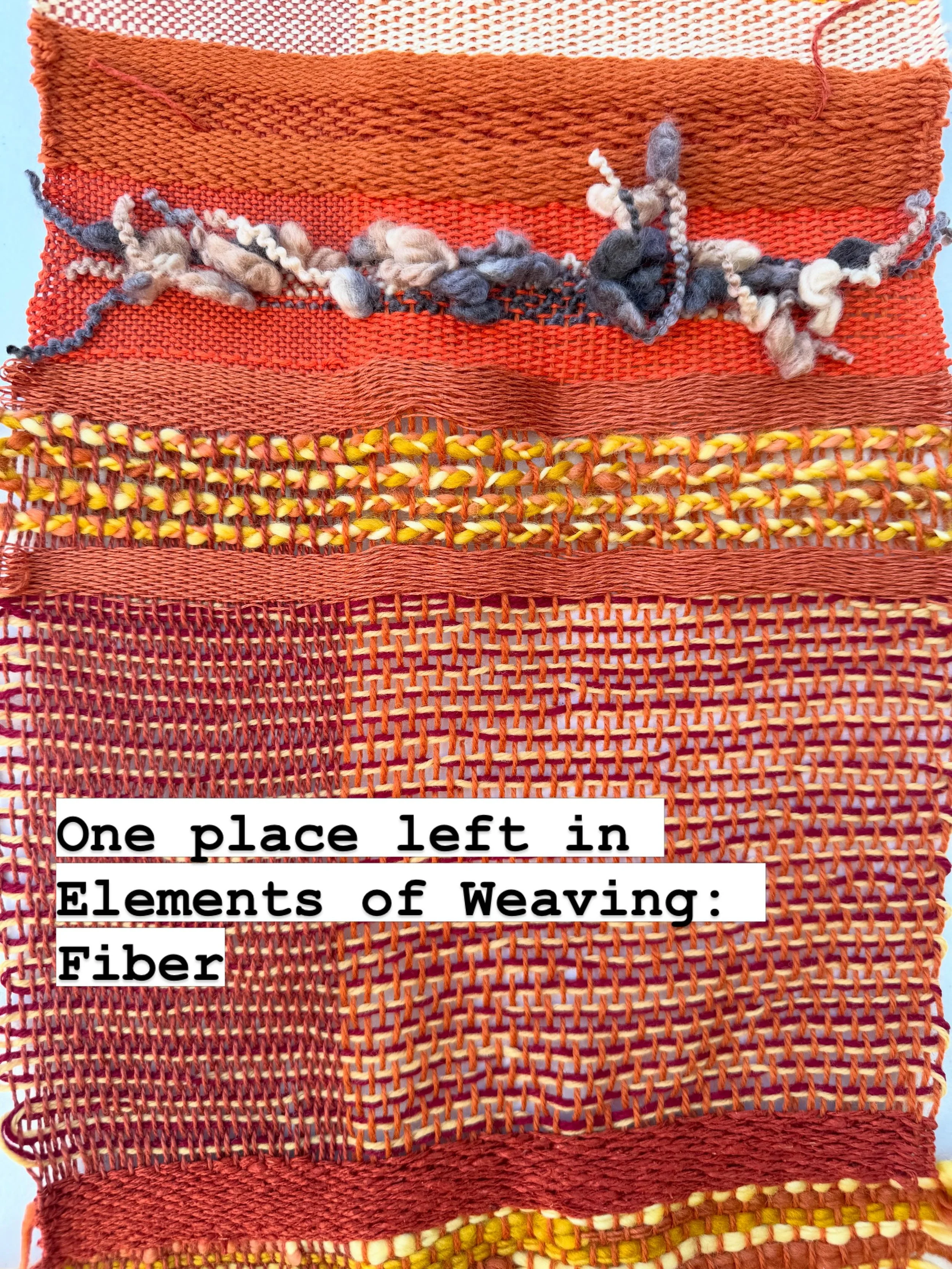 Elements of Weaving:Fiber is almost full. Don&rsquo;t miss this class!  Learn about fibers and their properties through touch and experimentation.  Coming up on June 13-14 at ARTSgarage in Los Angeles. Link in bio to ARTSgarage to find out more!  #ar