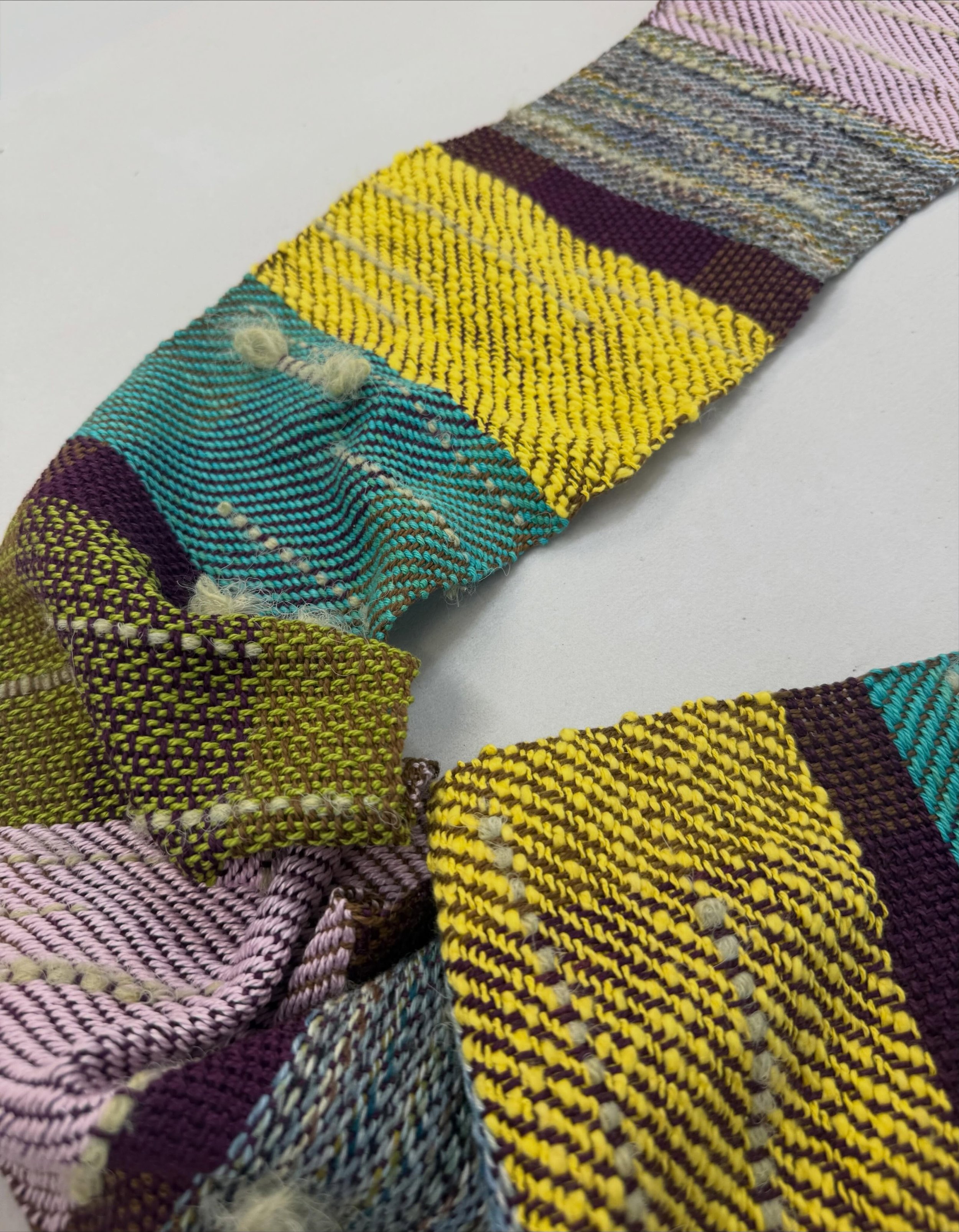 Wonderful student work from a recent Learn to Weave at ARTSgarage.  I love the energy and joy that comes from a full weekend of creating.  #learntoweave #artsgaragela #handweaving #textiledesign #camerontaylorbrown