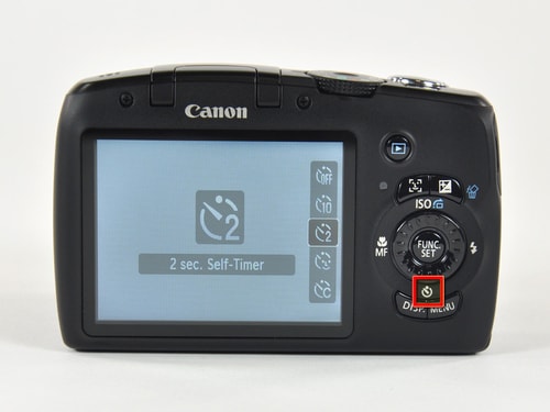 Canon PowerShot SX120 IS' 2-second timer.