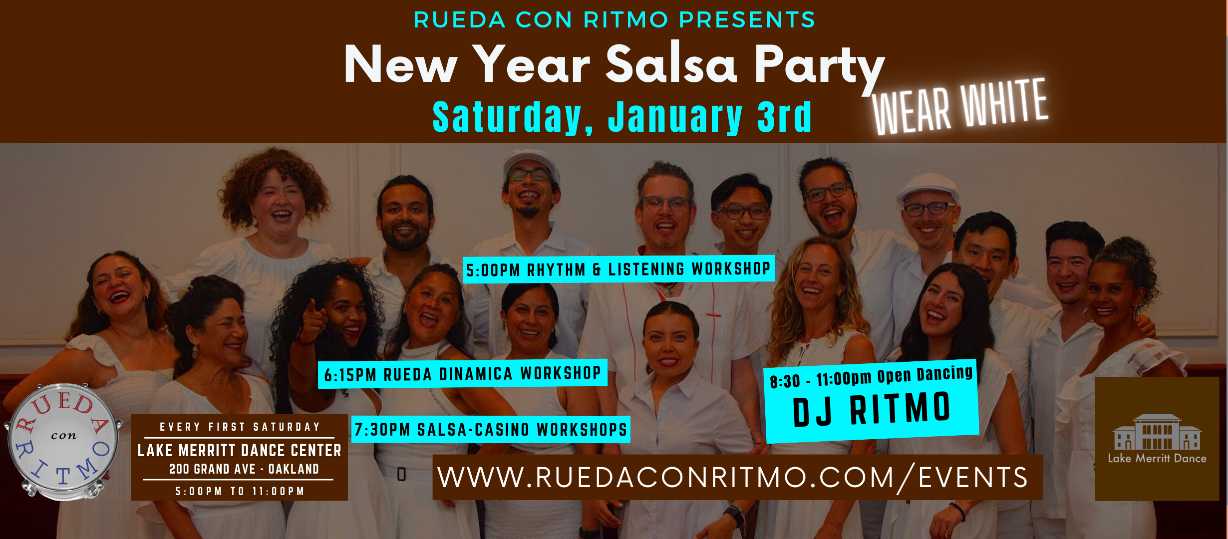 New Year White Salsa Party &amp; Special Workshops