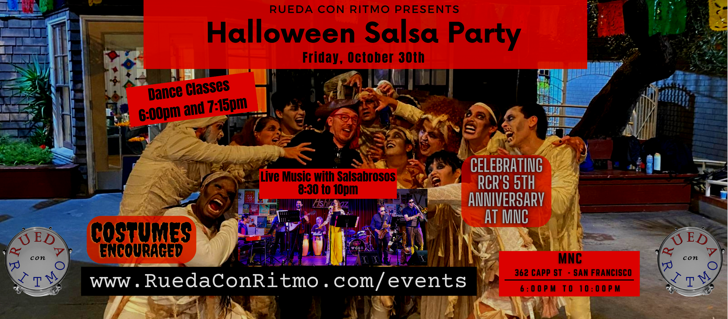 Salsa Halloween Party: Salsabrosos &amp; 5th Anniversary
