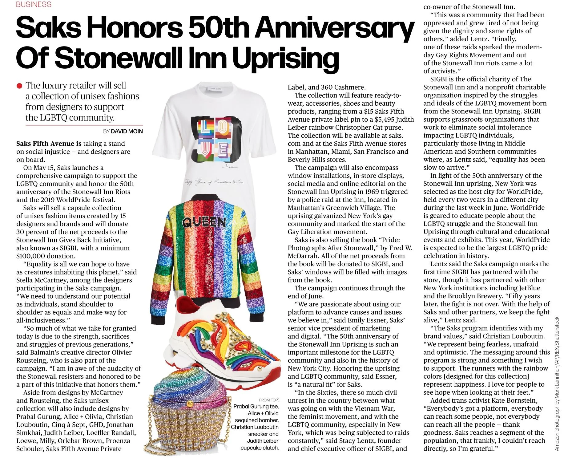 Saks Fifth Avenue Honors the 50th Anniversary of the Stonewall Inn Uprising