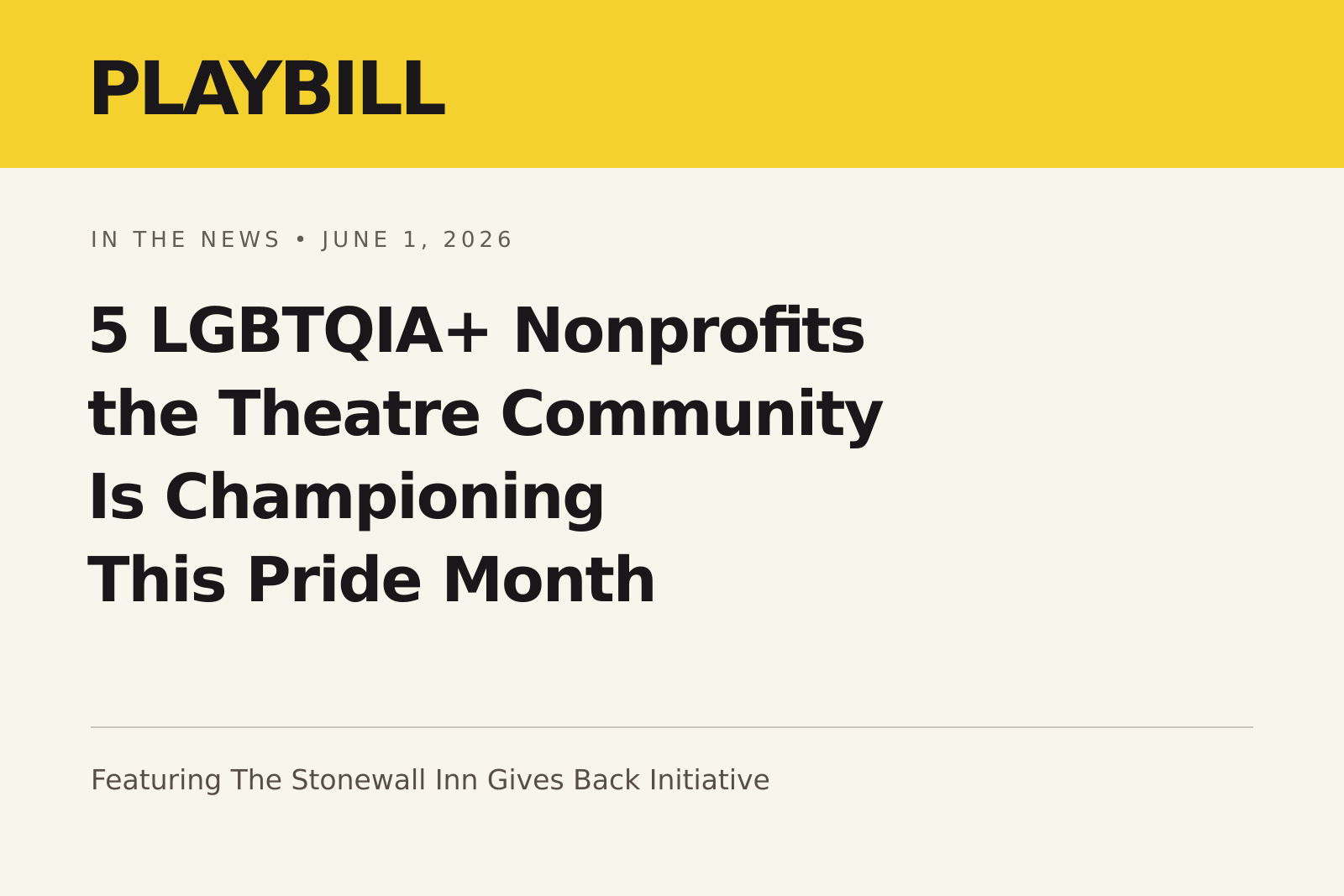 Playbill spotlights SIGBI’s grassroots support and Safe Spaces work