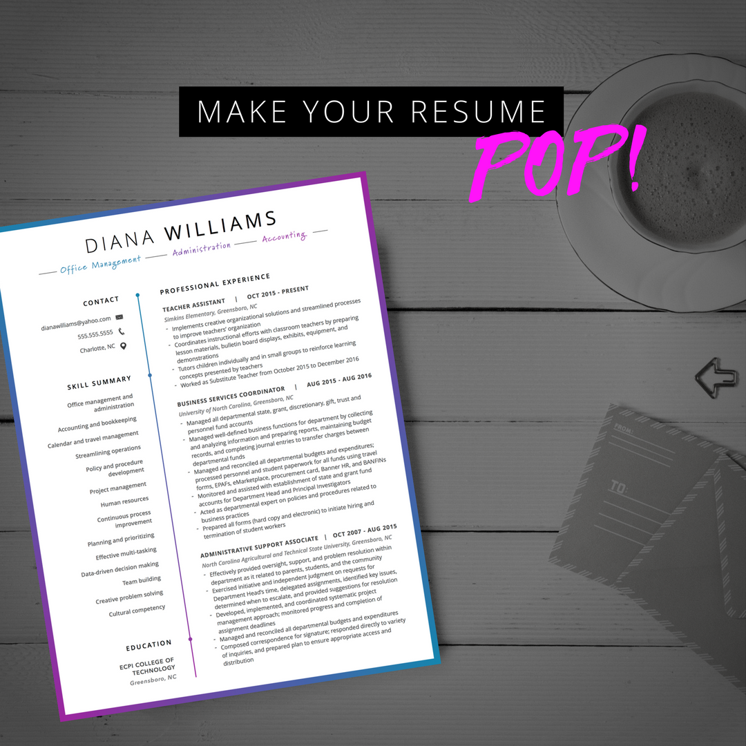 Social media graphic - Resume By Nico