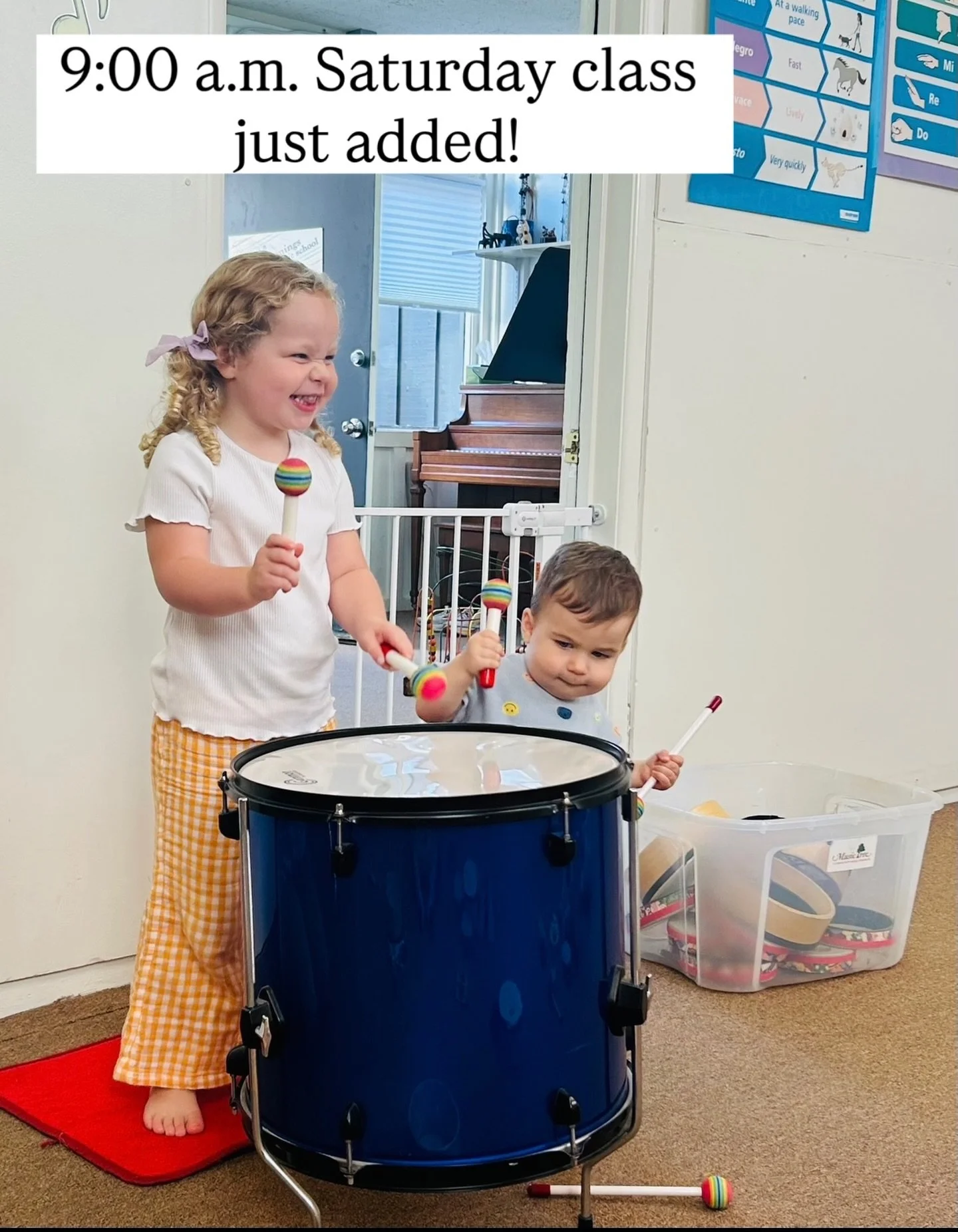 Our new Saturday class filled so fast we&rsquo;re adding a second one at 9:00 a.m.! Register with the link below for a free trial on February 7th! 🎶

https://shorturl.at/BIitm