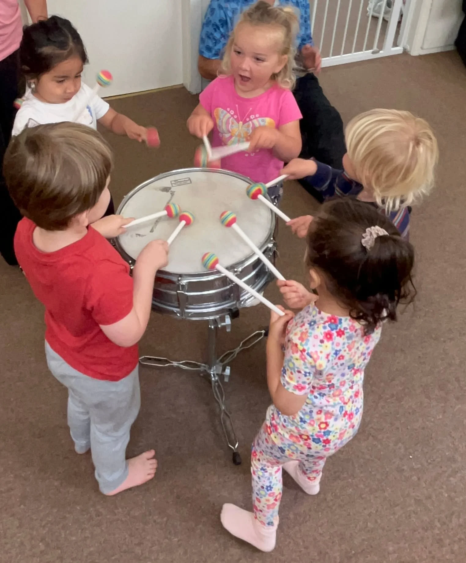 What can music in early childhood do?

✅ Promote cognitive development 
✅ Strengthen bond with caregiver
✅ Support fine and gross motor skills
✅ Encourage turn-taking
✅ Aid greater language fluency
✅ and more! 

Check out the University of Maryland's