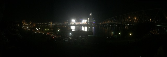 A panorama of the Cincinnati skyline on the 4th! 
