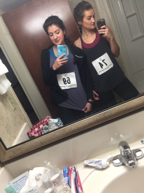 Pre-race selfie action