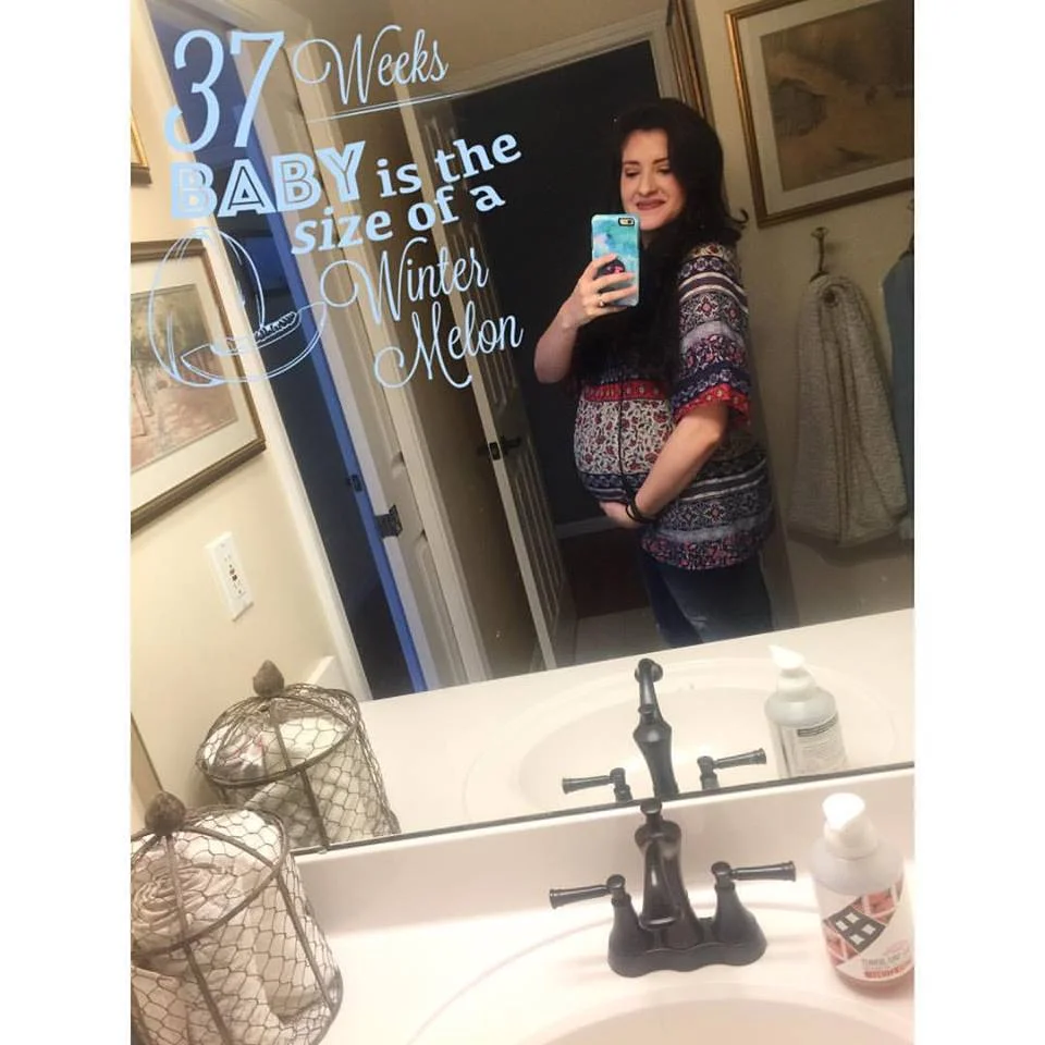 My favorite Motherhood of Maternity shirt and my fav under the belly Jeans from Target! 