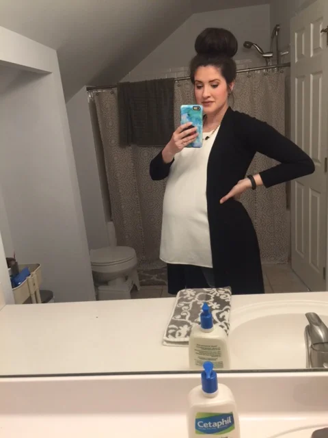 Going to dinner with some friends a few days before Clarke was 40 weeks. 