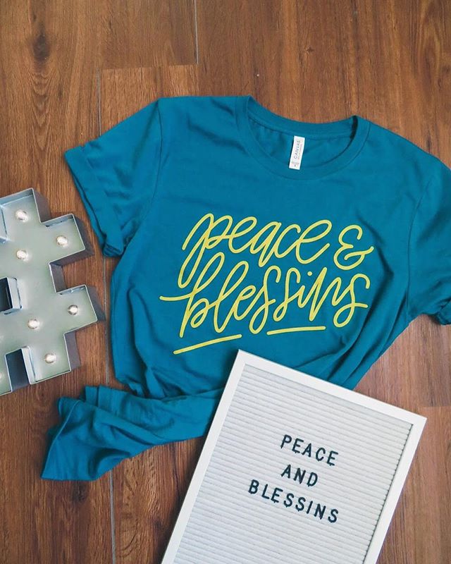 Our t-shirt is HERE!!! Go follow @missesambitious and Click the link in the bio to grab a limited edition Peace &amp; Blessins t-shirt exclusive to Misses Ambitious! We have free U.S. shipping applied automatically at checkout until Monday, the 27th,