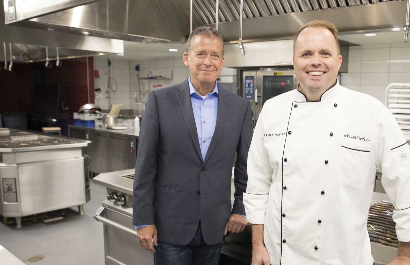 Brightwater Chef Michael Kuefner and 915 Labs CEO Mike Locatis.