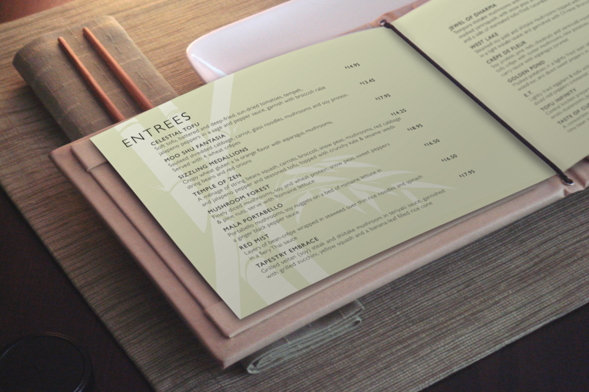 ZEN PALATE - FINE DINING MENU