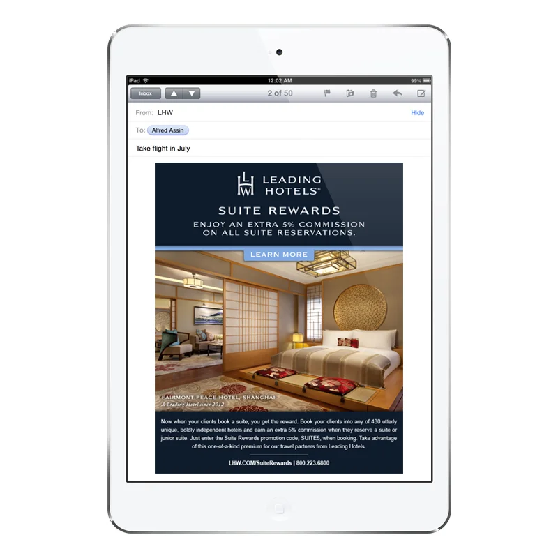 LEADING HOTELS OF THE WORLD - EMAIL MARKETING