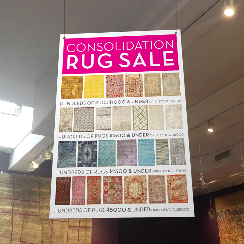CONSOLIDATION RUG SALE - SIGNAGE