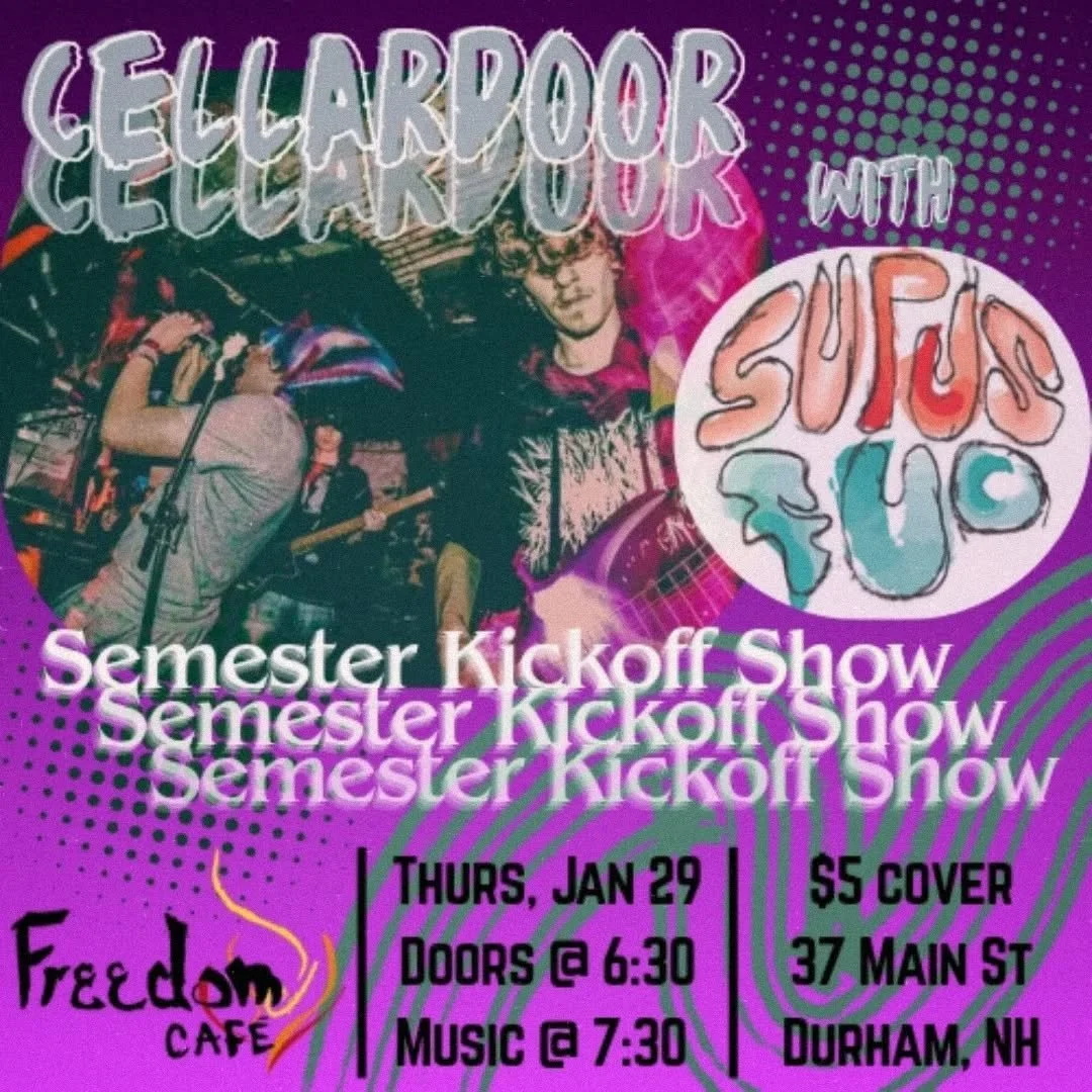 Join us on Thurs, Jan 29th for the first of a few shows we'll be putting on this semester! Come by for a crepe, drink, and great local music! $5 cover.
