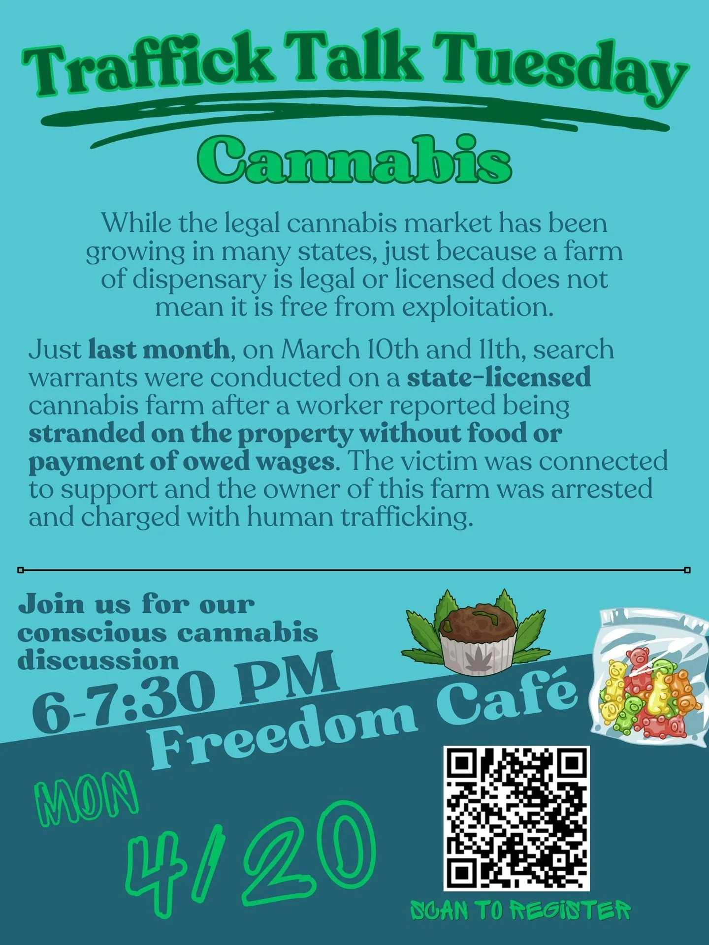 This Tuesday we wanted to share a recent story about a human trafficking case at a state-licensed cannabis farm ahead of of conscious cannabis discussion this coming Monday.