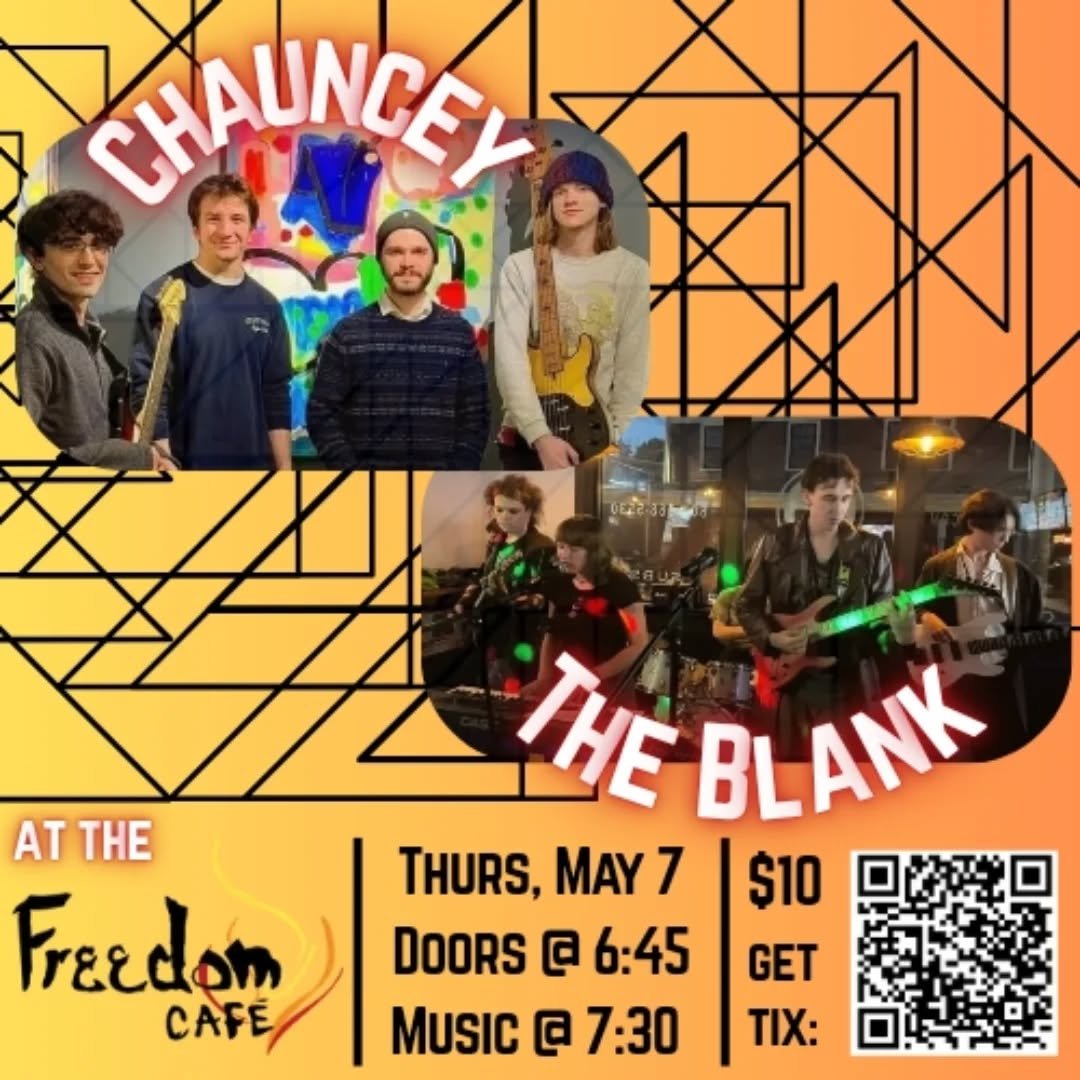 Come on out May 7th for the last show of the semester with @chauncey_fusion and @theblankbandd !