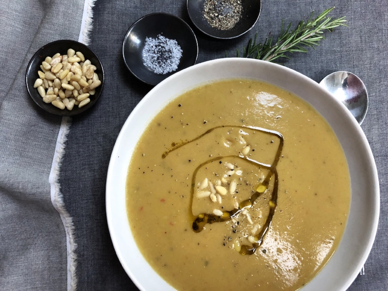 Red Lentil and Squash Soup with Rosemary topped with pinenuts.jpg